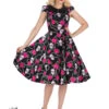 Psychobilly Skulls & Roses Tea Dress
