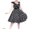 50's Vintage Big Polka Dot Tea Dress