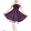 Black Purple Polka Dot Prom Dress