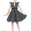 Black White Big Polka Dot Long Dress