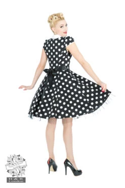 Black White Big Polka Dot Long Dress -EliteCloset Sales Store 14364534422066 Black20White20Big20Dot20Long20Dress 2