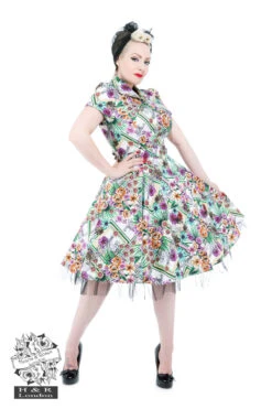 Distorted Floral Tea Dress