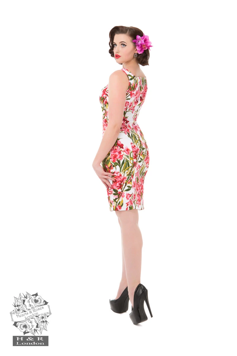 Pink Maureen Floral Wiggle Dress 2 Pink Maureen Floral Wiggle Dress - Image 2