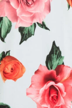 Blue Jacinta Floral Dress -EliteCloset Sales Store 15259668503685202