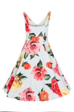 Blue Jacinta Floral Dress -EliteCloset Sales Store 15259668503685203