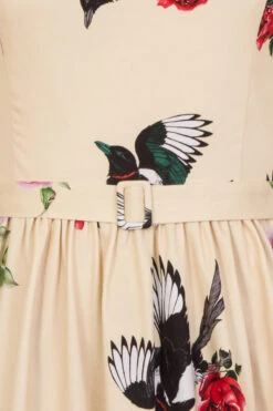 Yellow Rose Print Swing Dress -EliteCloset Sales Store 15263813618226202