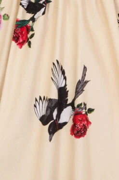 Yellow Rose Print Swing Dress -EliteCloset Sales Store 15263813618226204