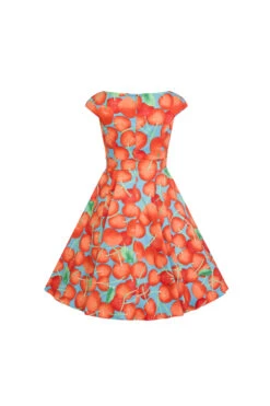 Royal Ann Cherry Dress In Blue -EliteCloset Sales Store 15311339674204 Blue B