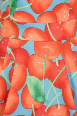 Royal Ann Cherry Dress In Blue -EliteCloset Sales Store 15311339905509206