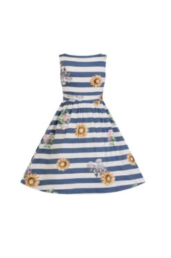 Blue Striped Skyscraper Sunflower Dress 9 Blue Striped Skyscraper Sunflower Dress -EliteCloset Sales Store 15324328618101 KIDS B