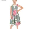 Girls Mix Floral Hepburn Dress