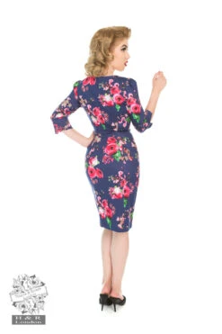 Midnight Garden Floral Wiggle Dress 7 Midnight Garden Floral Wiggle Dress -EliteCloset Sales Store 15377864188307 Navy20B