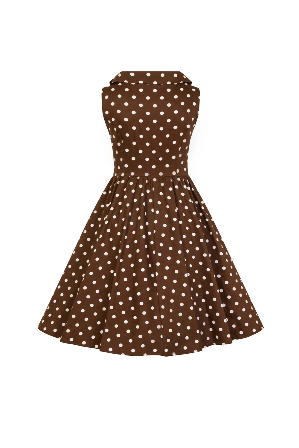 Girls Ravishing Chocolate Polka Dot Swing Dress 4 Girls Ravishing Chocolate Polka Dot Swing Dress - Image 4