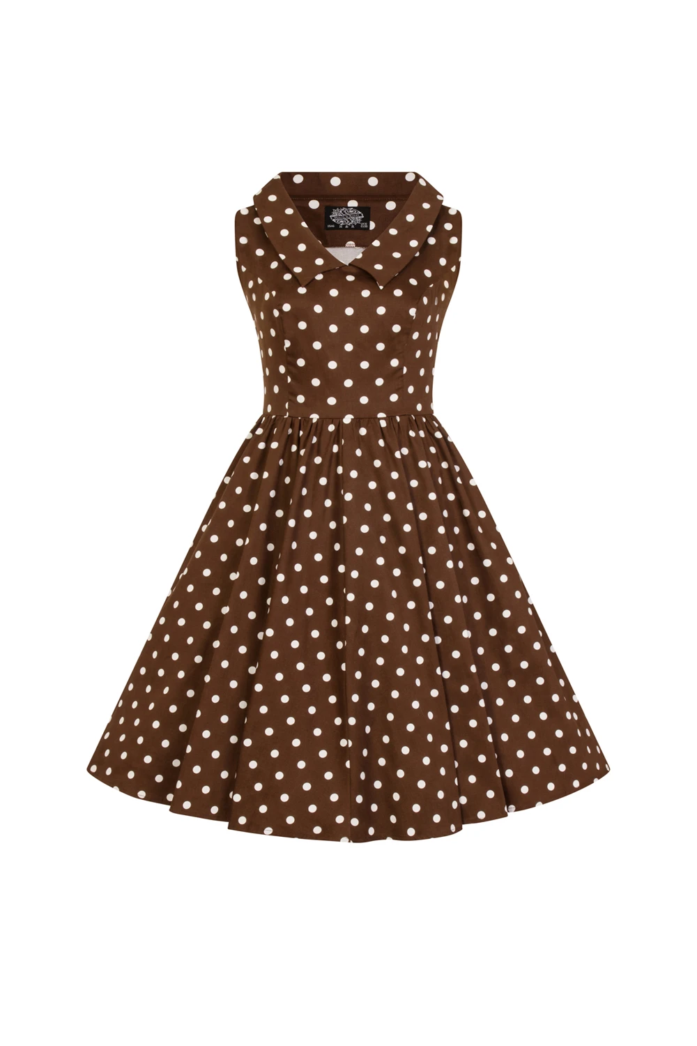 Girls Ravishing Chocolate Polka Dot Swing Dress 3 Girls Ravishing Chocolate Polka Dot Swing Dress - Image 3