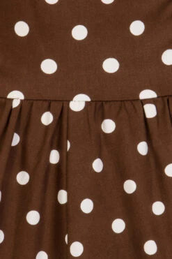 Girls Ravishing Chocolate Polka Dot Swing Dress 10 Girls Ravishing Chocolate Polka Dot Swing Dress -EliteCloset Sales Store 15379613373677202