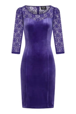 Barbara Dress In Purple -EliteCloset Sales Store 15415060708234201