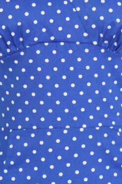 Amelia Polka Wiggle Dress In Blue 10 Amelia Polka Wiggle Dress In Blue -EliteCloset Sales Store 15488443075743202