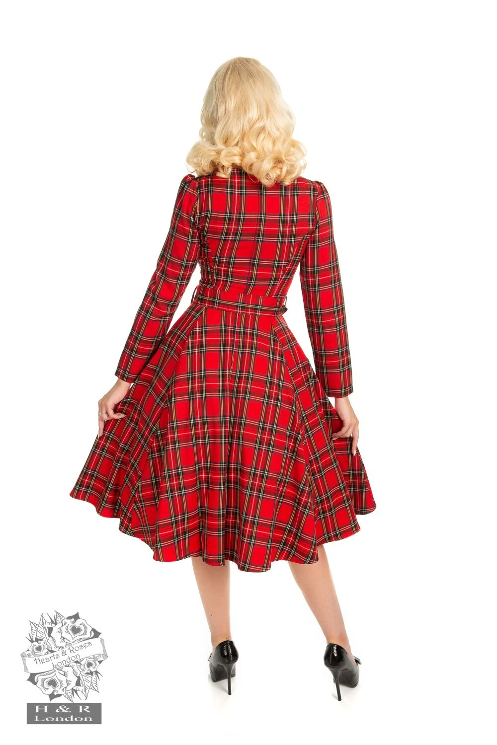 Highland Swing Dress In Red 2 Highland Swing Dress In Red - Image 2