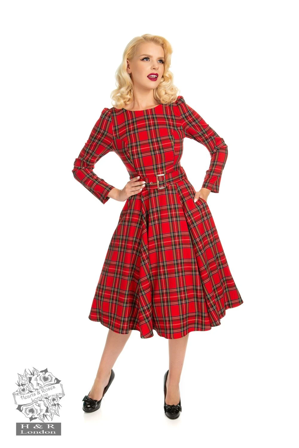 Highland Swing Dress In Red 1 Highland Swing Dress In Red
