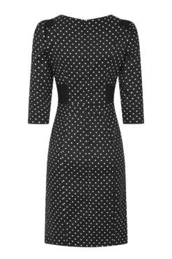 Cecelia Polka Dot Wiggle Dress -EliteCloset Sales Store 1564487388123203