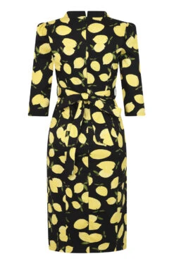 Zesty Lemon Wiggle Dress -EliteCloset Sales Store 1565874437113202