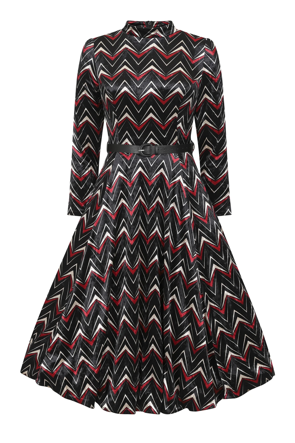 Chevron Velvet Swing Dress 3 Chevron Velvet Swing Dress - Image 3