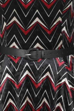 Chevron Velvet Swing Dress 10 Chevron Velvet Swing Dress -EliteCloset Sales Store 1565878975128202