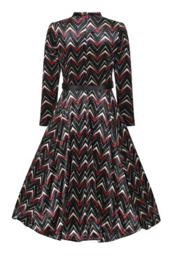 Chevron Velvet Swing Dress 9 Chevron Velvet Swing Dress -EliteCloset Sales Store 1565878975128203