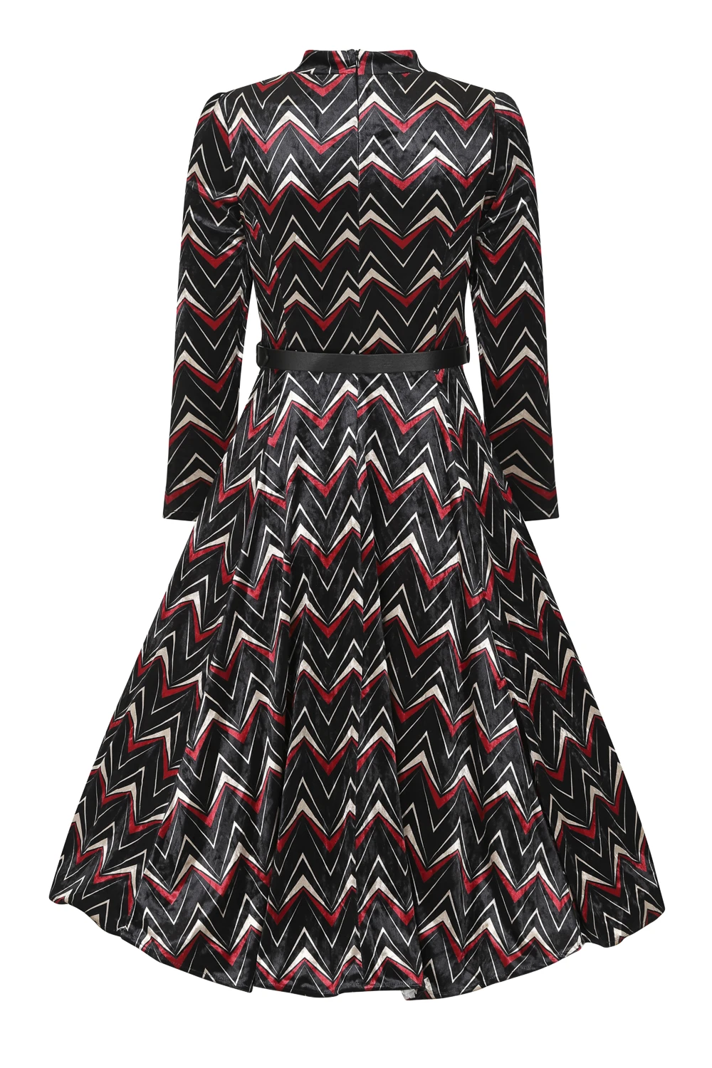 Chevron Velvet Swing Dress 4 Chevron Velvet Swing Dress - Image 4