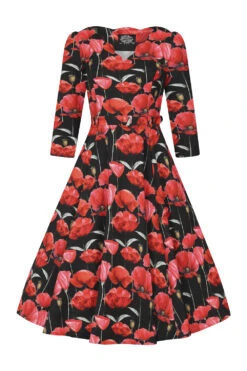 Sweet Poppy Swing Dress In Black -EliteCloset Sales Store 1565882505137201