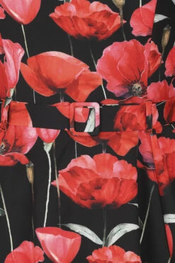 Sweet Poppy Swing Dress In Black -EliteCloset Sales Store 1565882505137202