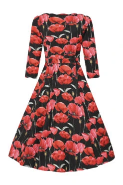 Sweet Poppy Swing Dress In Black -EliteCloset Sales Store 1565882505137203