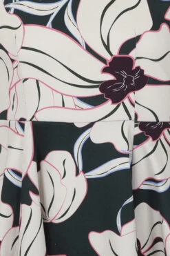 Girls Emerald Floral Swing Dress -EliteCloset Sales Store 1572430577138202