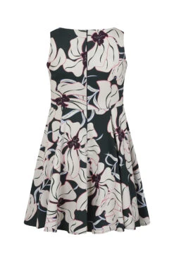 Girls Emerald Floral Swing Dress -EliteCloset Sales Store 1572430577138203