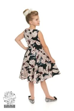 Girls Emerald Floral Swing Dress -EliteCloset Sales Store 157287934313820B