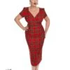 Highland Wiggle Dress In Red