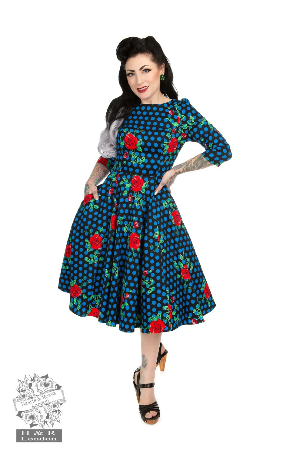 Olivia Rose Polka Dot Swing Dress 1 Olivia Rose Polka Dot Swing Dress