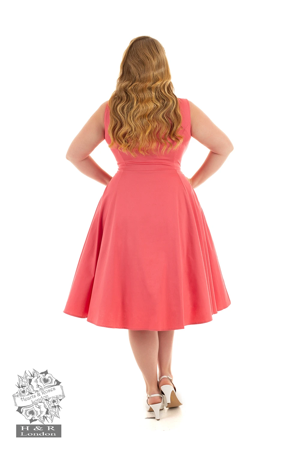 Pink Donna Swing Dress In Plus Size 2 Pink Donna Swing Dress In Plus Size - Image 2