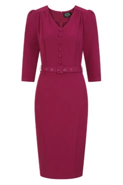 Pretty Plum 50s Wiggle Dress 8 Pretty Plum 50s Wiggle Dress -EliteCloset Sales Store 1600341763229201