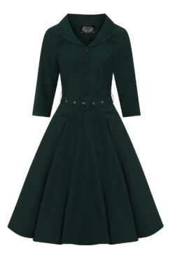 Gabriella Swing Dress In Emerald Green In Plus Size -EliteCloset Sales Store 1600342440224201