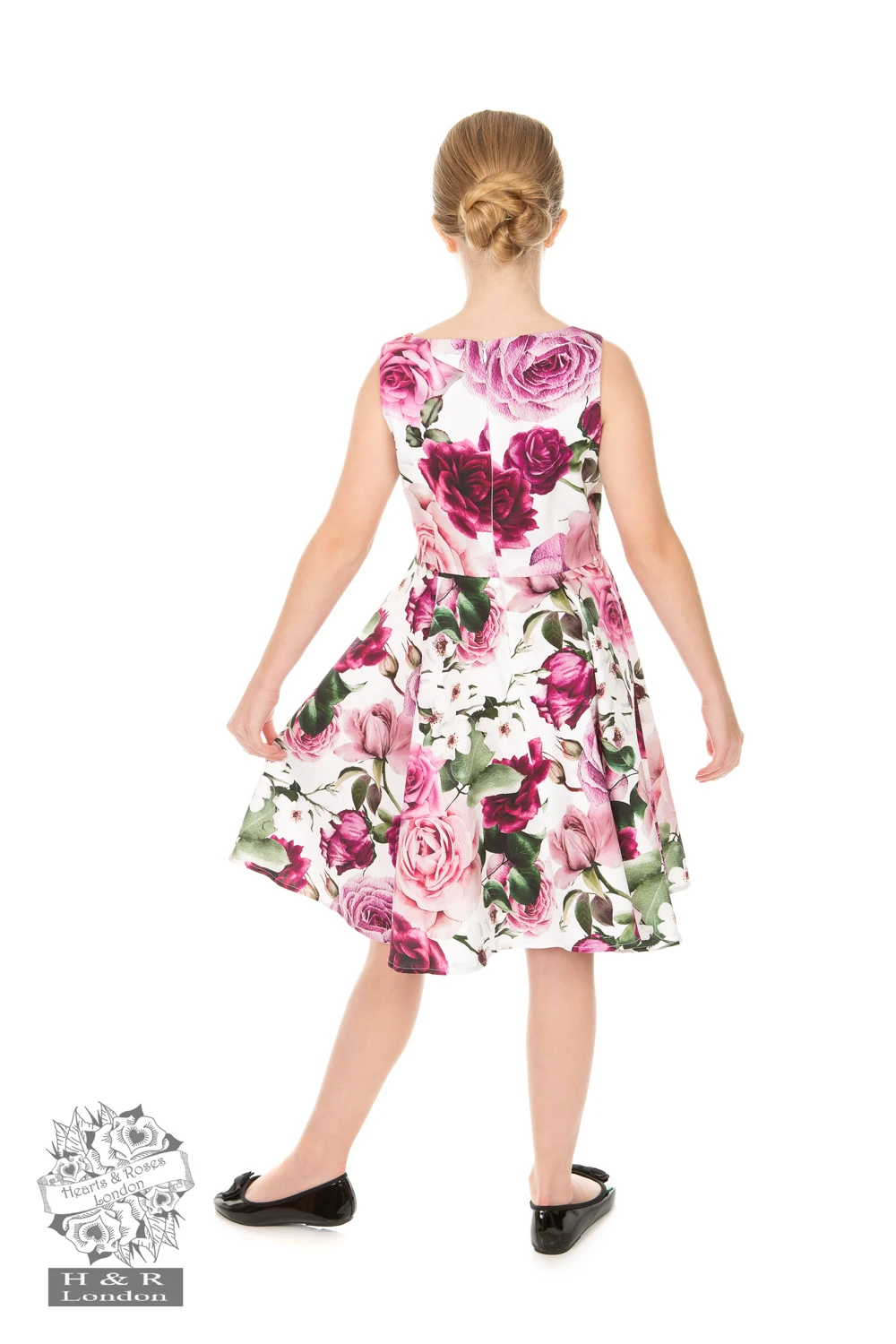 Girls Alice Floral Swing Dress 2 Girls Alice Floral Swing Dress - Image 2