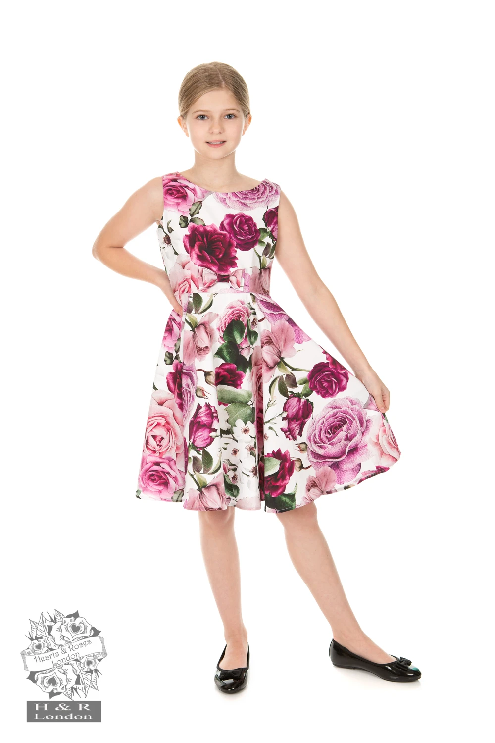 Girls Alice Floral Swing Dress 1 Girls Alice Floral Swing Dress