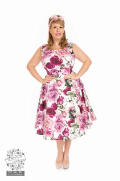 Alice Floral Swing Dress In Plus Size