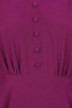 Pretty Plum 50s Swing Dress -EliteCloset Sales Store 1612890381222202