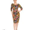 Sarah Floral Wiggle Dress