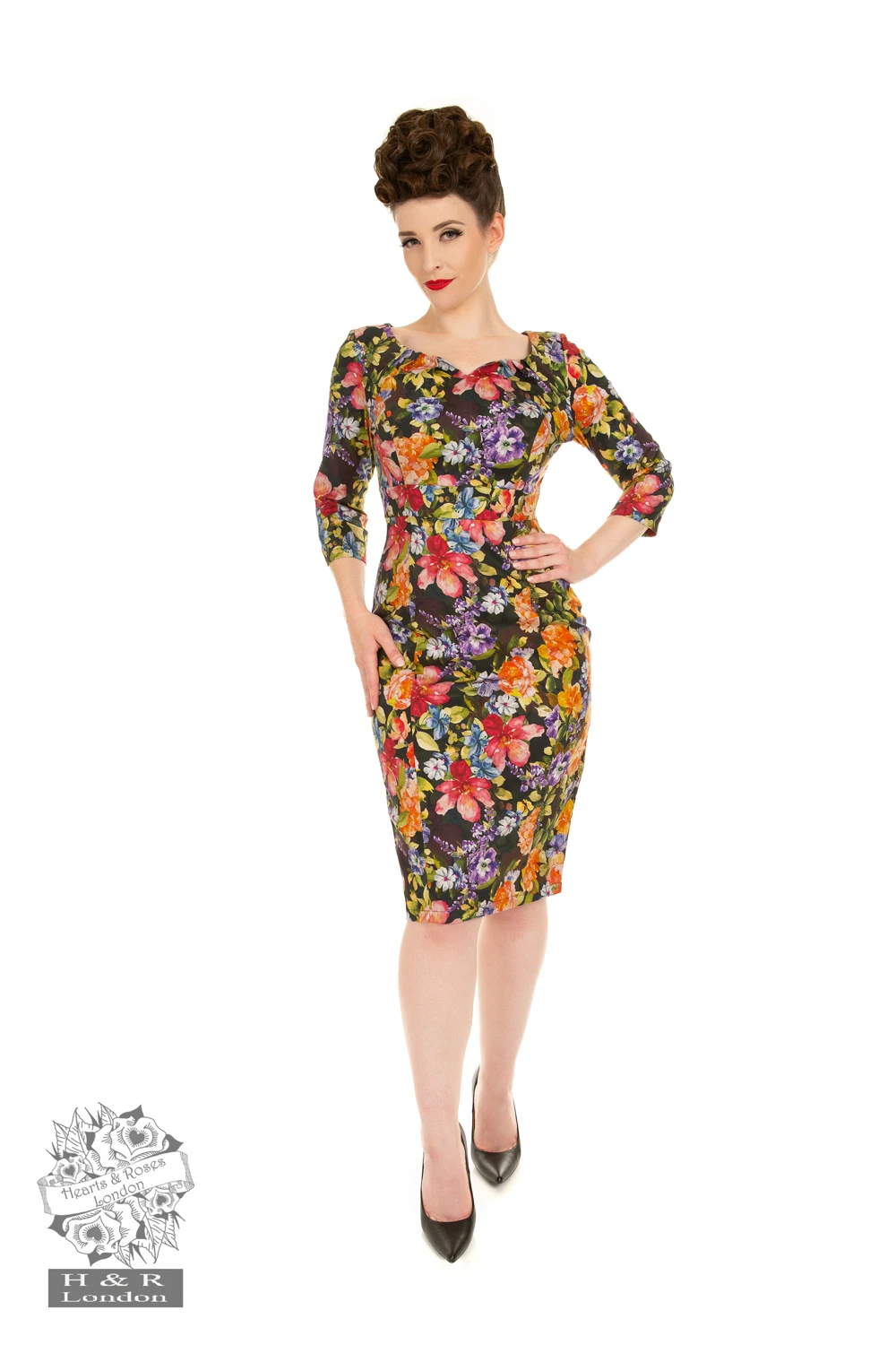 Sarah Floral Wiggle Dress 1 Sarah Floral Wiggle Dress
