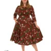 Francis Floral Swing Dress In Plus Size