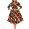 Delia Floral Swing Dress In Plus Size