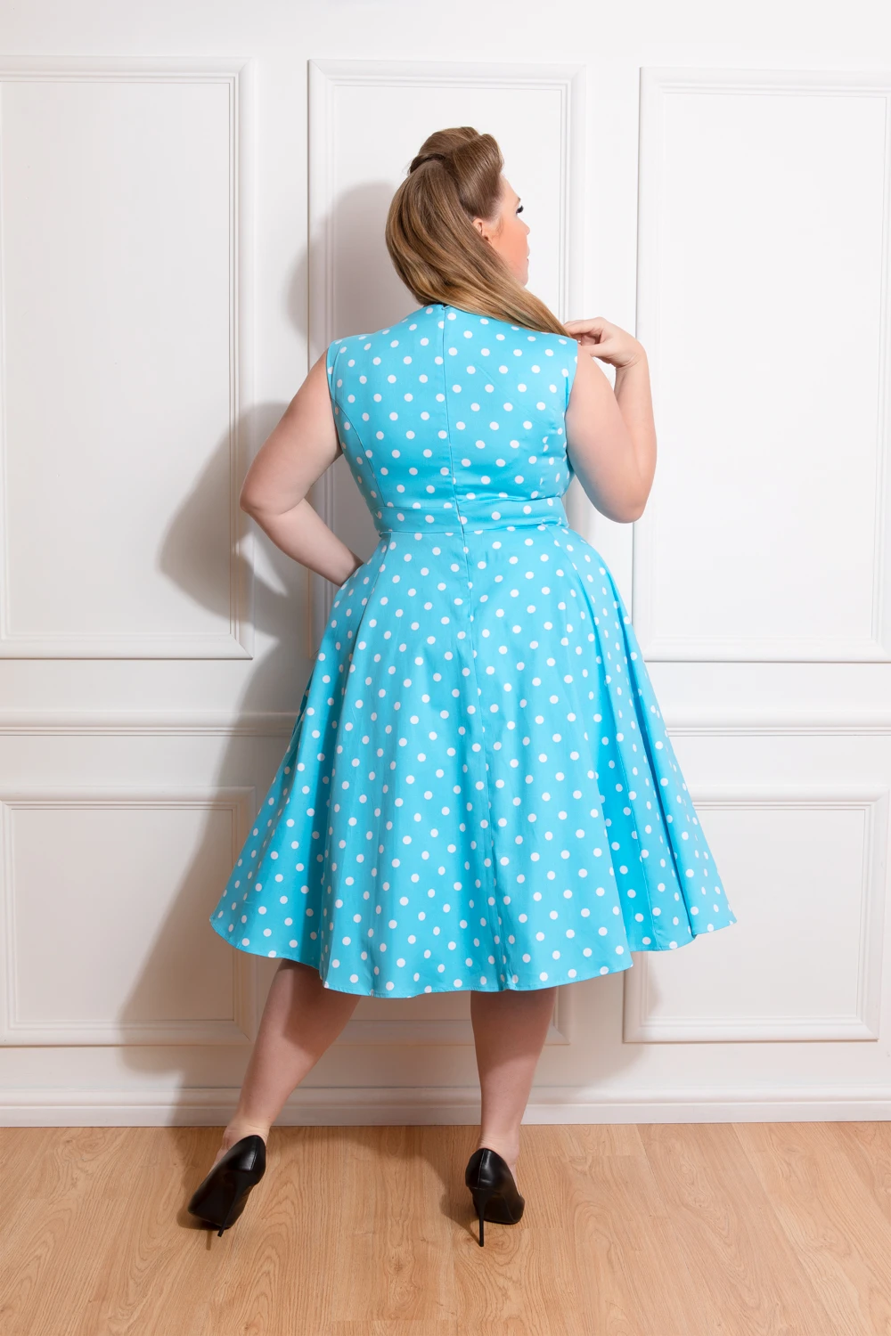 Ruth Polka Dot Swing Dress In Plus Size 2 Ruth Polka Dot Swing Dress In Plus Size - Image 2