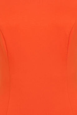 April Orange Wiggle Dress -EliteCloset Sales Store 1649928896430202